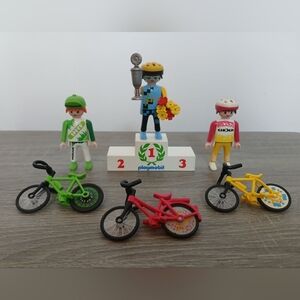 Vtg Playmobil 3849 Bicycle Race 1995 Tour de France Near Complete